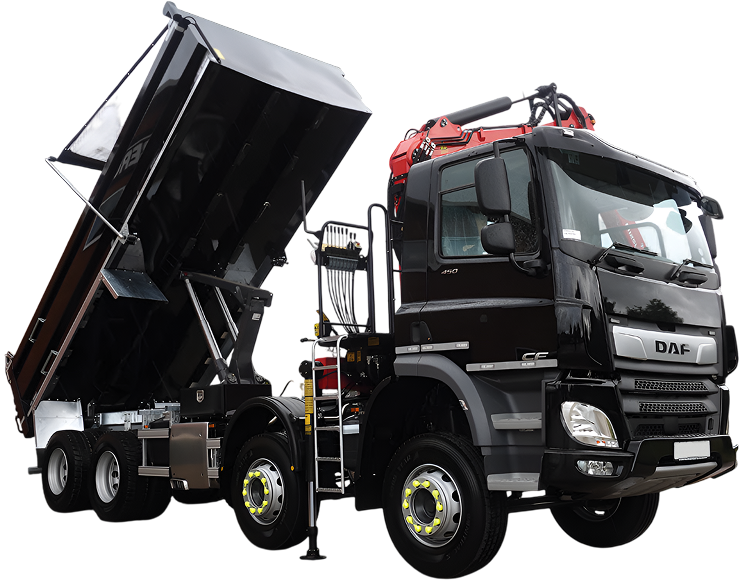 Edbro hydraulic tipping truck